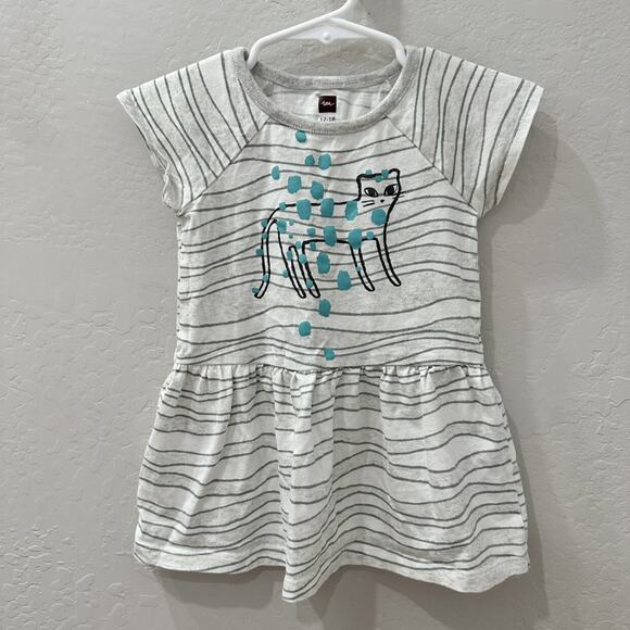 Tea Collection Tiger Raglan Skirted Baby Dress - Picture 1 of 8